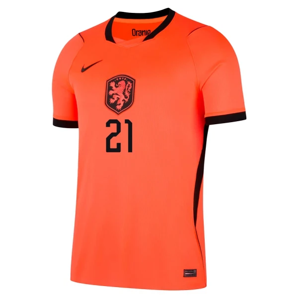 Camiseta Países Bajos Frenkie de Jong 21 Niños 1ª Equipación Mundial 2026