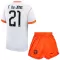Camiseta Países Bajos Frenkie de Jong 21 Niños 2ª Equipación Mundial 2026