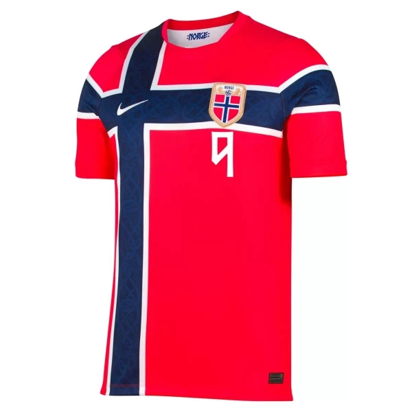 Camiseta Noruega Erling Haaland 9 Niños 1ª Equipación Mundial 2026