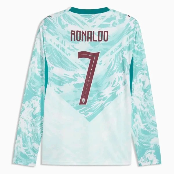 Camiseta Portugal Cristiano Ronaldo 7 Hombre 2ª Equipación Mundial 2026 Manga Larga