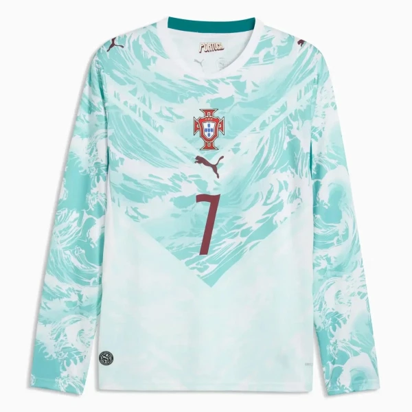 Camiseta Portugal Cristiano Ronaldo 7 Hombre 2ª Equipación Mundial 2026 Manga Larga