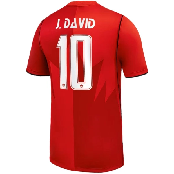 Camiseta Canadá J. David 10 Hombre 1ª Equipación Mundial 2026 Camiseta Canadá J. David 10 Hombre 1ª Equipación Mundial 2026