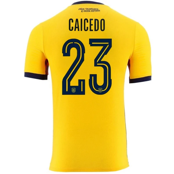 Camiseta Ecuador Moisés Caicedo 23 Hombre 1ª Equipación Mundial 2026 Camiseta Ecuador Moisés Caicedo 23 Hombre 1ª Equipación Mundial 2026
