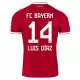 Camiseta FC Bayern Múnich Luis Díaz 14 Hombre 1ª Equipación 26/27 Camiseta FC Bayern Múnich Luis Díaz 14 Hombre 1ª Equipación 26/27