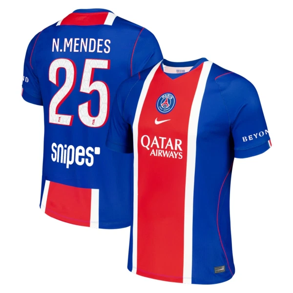 Camiseta Paris Saint-Germain Nuno Mendes 25 Hombre 1ª Equipación 26/27 Camiseta Paris Saint-Germain Nuno Mendes 25 Hombre 1ª Equipación 26/27