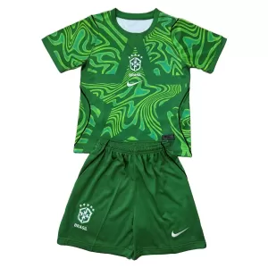Camiseta Portero Brasil Niños 1ª Equipación Mundial 2026 Verde