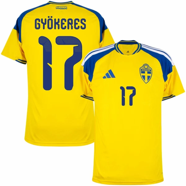 Camiseta Suecia Gyokeres 17 Hombre 1ª Equipación Mundial 2026 Camiseta Suecia Gyokeres 17 Hombre 1ª Equipación Mundial 2026