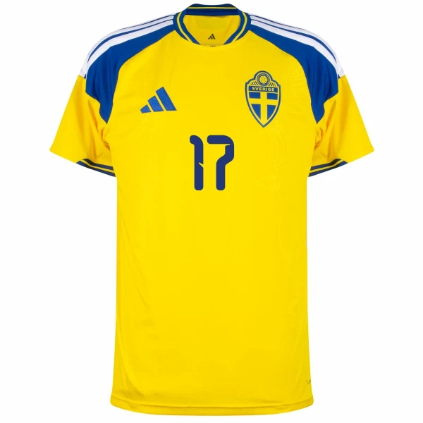 Camiseta Suecia Gyokeres 17 Hombre 1ª Equipación Mundial 2026