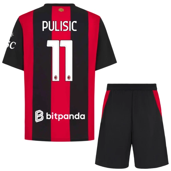 Camiseta AC Milan Christian Pulišić 11 Niños 1ª Equipación 26/27 Camiseta AC Milan Christian Pulišić 11 Niños 1ª Equipación 26/27