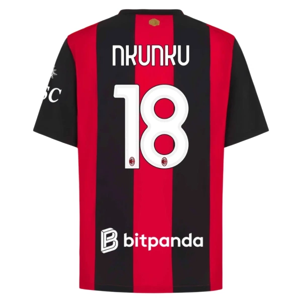 Camiseta AC Milan Christopher Nkunku 18 Hombre 1ª Equipación 26/27 Camiseta AC Milan Christopher Nkunku 18 Hombre 1ª Equipación 26/27