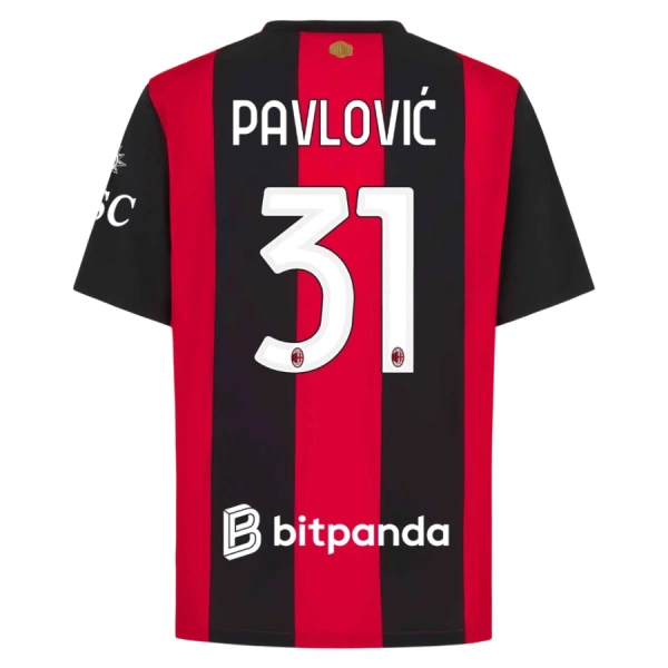 Camiseta AC Milan Pavlovic 31 Hombre 1ª Equipación 26/27 Camiseta AC Milan Pavlovic 31 Hombre 1ª Equipación 26/27