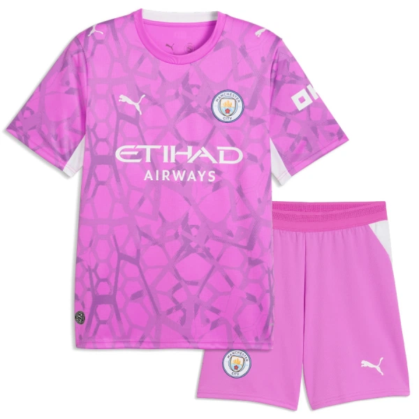 Camiseta Portero Manchester City Gianluigi Donnarumma 25 Niños 2ª Equipación 26/27 Rosa
