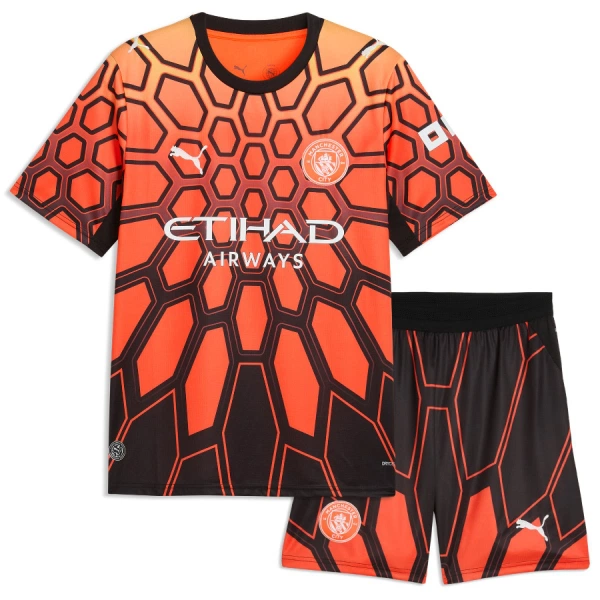 Camiseta Portero Manchester City Gianluigi Donnarumma 25 Niños 3ª Equipación 26/27 Naranja