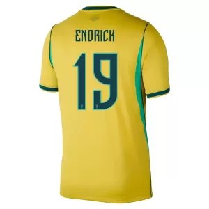 Camiseta Brasil Endrick 19 Hombre 1ª Equipación Mundial 2026