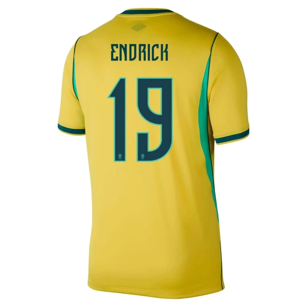 Camiseta Brasil Endrick 19 Hombre 1ª Equipación Mundial 2026 Camiseta Brasil Endrick 19 Hombre 1ª Equipación Mundial 2026