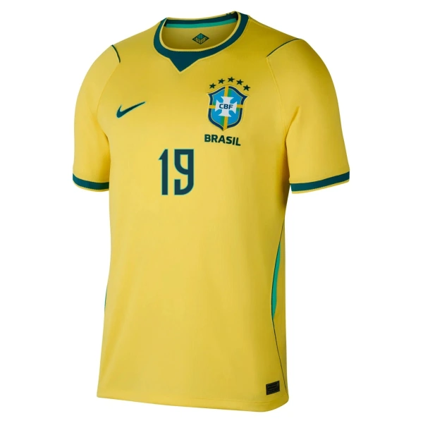 Camiseta Brasil Endrick 19 Hombre 1ª Equipación Mundial 2026