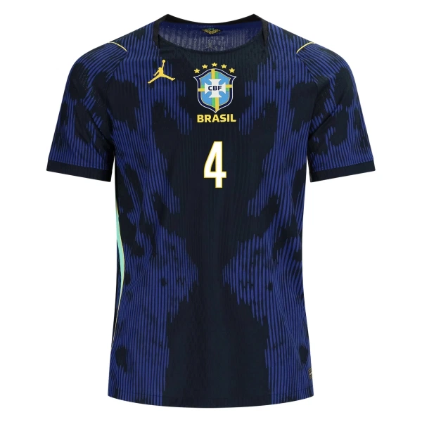 Camiseta Brasil Marquinhos 4 Hombre 2ª Equipación Mundial 2026