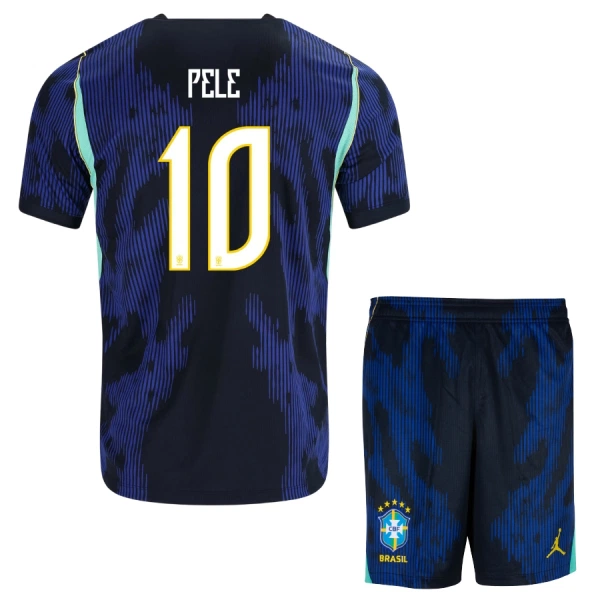 Camiseta Brasil Pele 10 Niños 2ª Equipación Mundial 2026