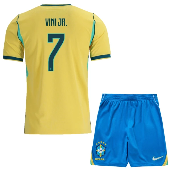 Camiseta Brasil Vinicius Junior 7 Niños 1ª Equipación Mundial 2026