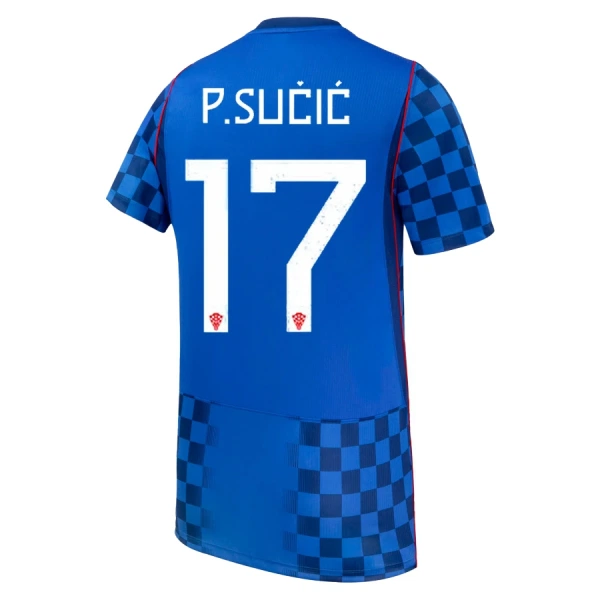 Camiseta Croacia P. Sucic 17 Hombre 2ª Equipación Mundial 2026