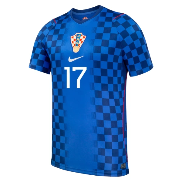 Camiseta Croacia P. Sucic 17 Hombre 2ª Equipación Mundial 2026