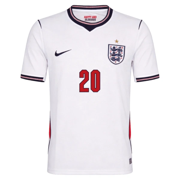 Camiseta Inglaterra Cole Palmer 20 Hombre 1ª Equipación Mundial 2026