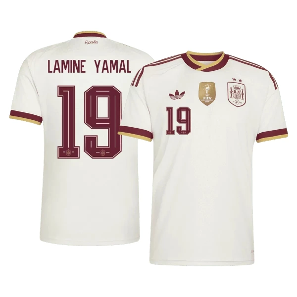 Camiseta España 2 Stars Lamine Yamal 19 Hombre 2ª Equipación Mundial 2026 Camiseta España 2 Stars Lamine Yamal 19 Hombre 2ª Equipación Mundial 2026