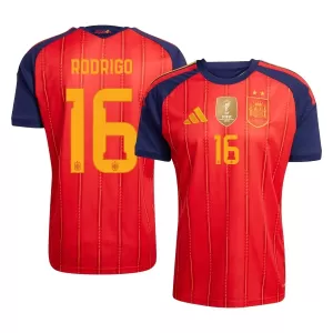 Camiseta España 2 Stars Rodrigo Hernández 16 Hombre 1ª Equipación Mundial 2026