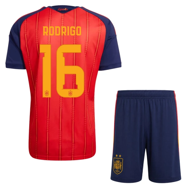 Camiseta España 2 Stars Rodrigo Hernández 16 Niños 1ª Equipación Mundial 2026 Camiseta España 2 Stars Rodrigo Hernández 16 Niños 1ª Equipación Mundial 2026