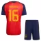 Camiseta España 2 Stars Rodrigo Hernández 16 Niños 1ª Equipación Mundial 2026