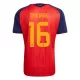 Camiseta España 2 Stars Rodrigo Hernández 16 Niños 1ª Equipación Mundial 2026