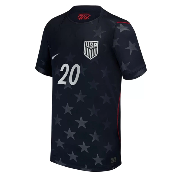 Camiseta Estados Unidos Balogun 20 Hombre 2ª Equipación Mundial 2026