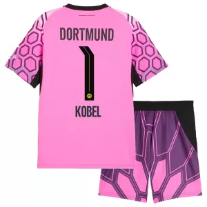 Camiseta Portero Borussia Dortmund Kobel 1 Niños 2ª Equipación 26/27 Rosa