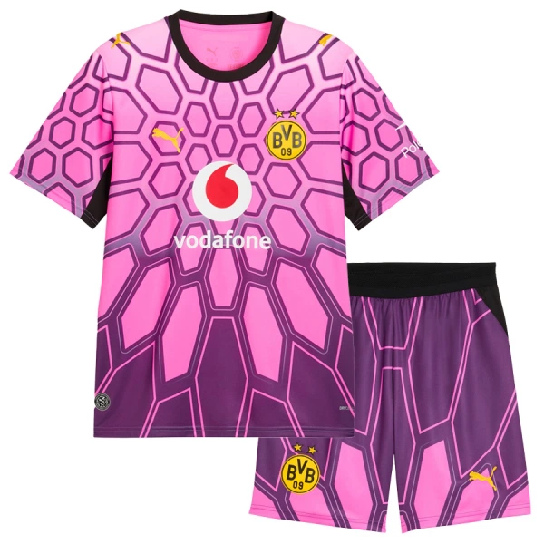 Camiseta Portero Borussia Dortmund Kobel 1 Niños 2ª Equipación 26/27 Rosa