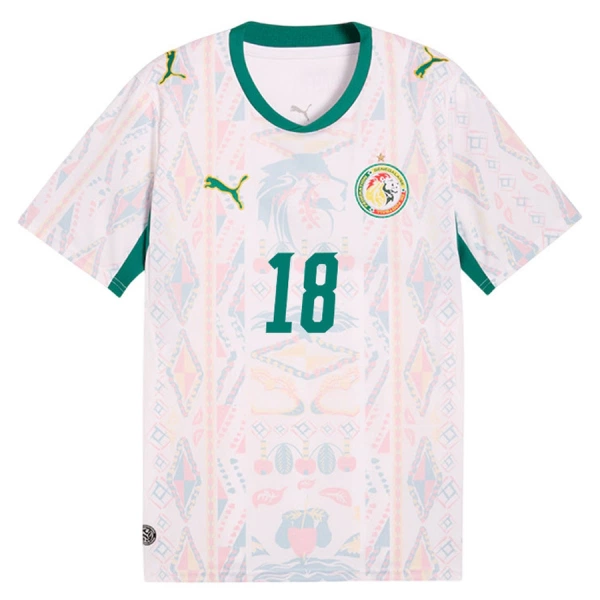 Camiseta Senegal Sarr 18 Hombre 1ª Equipación Mundial 2026