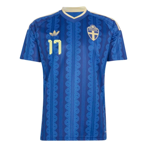 Camiseta Suecia Gyokeres 17 Hombre 2ª Equipación Mundial 2026