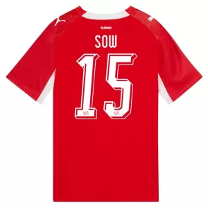 Camiseta Suiza Djibril Sow 15 Hombre 1ª Equipación Mundial 2026