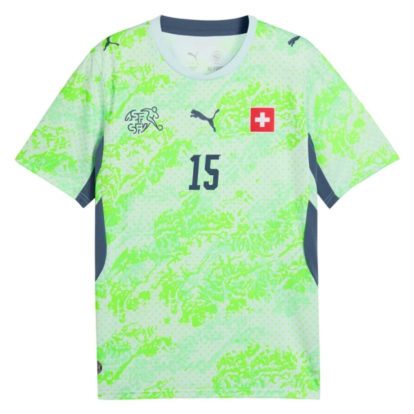 Camiseta Suiza Djibril Sow 15 Hombre 2ª Equipación Mundial 2026