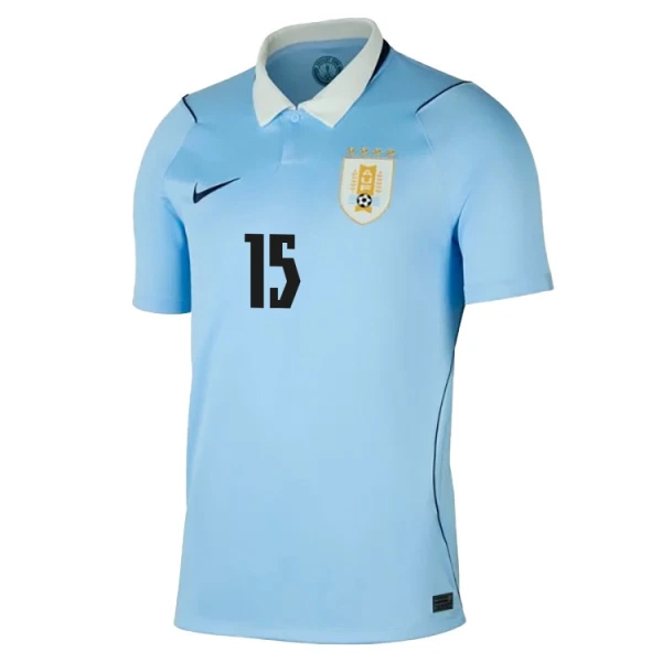 Camiseta Uruguay Federico Valverde 15 Hombre 1ª Equipación Mundial 2026