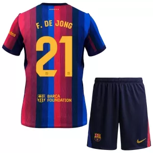 Camiseta FC Barcelona Frenkie de Jong 21 Niños 1ª Equipación 26/27