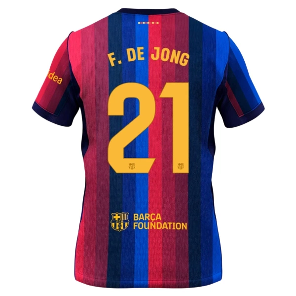 Camiseta FC Barcelona Frenkie de Jong 21 Niños 1ª Equipación 26/27