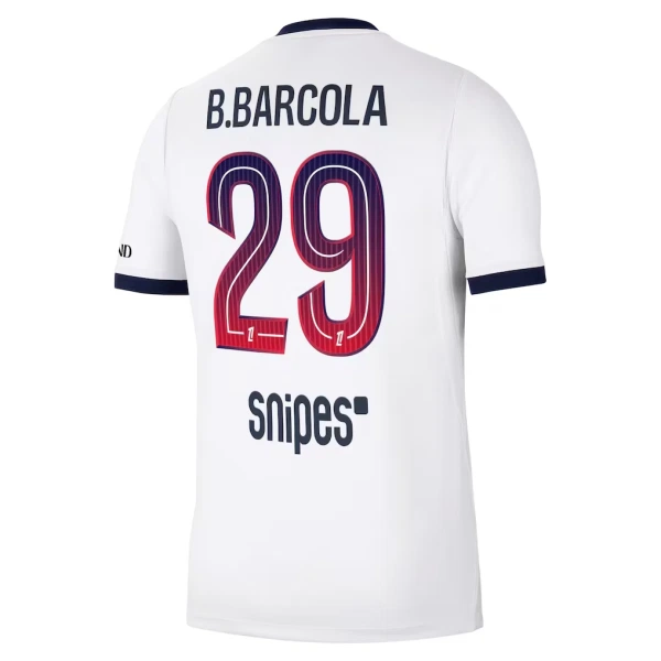 Camiseta Paris Saint-Germain Bradley Barcola 29 Hombre 2ª Equipación 26/27