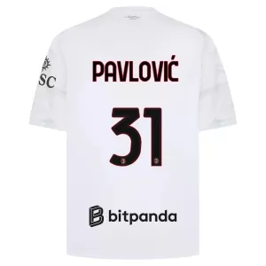 Camiseta AC Milan Pavlovic 31 Hombre 2ª Equipación 26/27