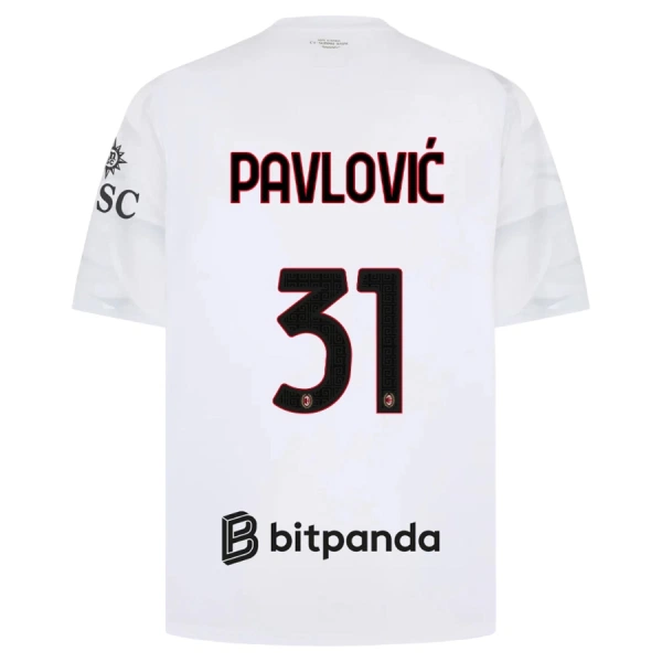 Camiseta AC Milan Pavlovic 31 Hombre 2ª Equipación 26/27 Camiseta AC Milan Pavlovic 31 Hombre 2ª Equipación 26/27