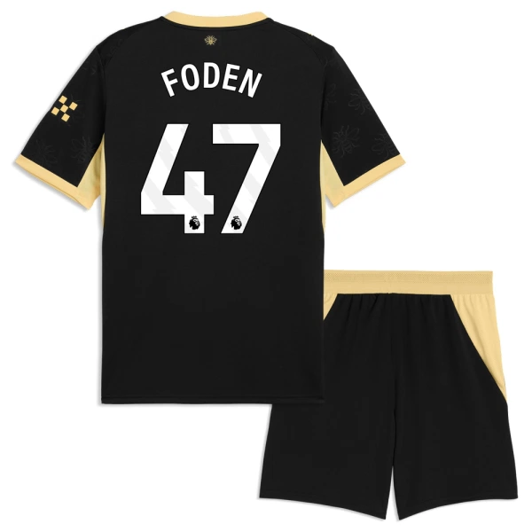 Camiseta Manchester City Phil Foden 47 Niños 2ª Equipación 26/27
