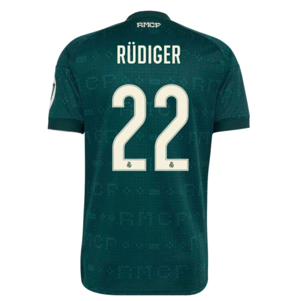 Camiseta Real Madrid Antonio Rüdiger 22 Hombre 2ª Equipación 26/27 Camiseta Real Madrid Antonio Rüdiger 22 Hombre 2ª Equipación 26/27