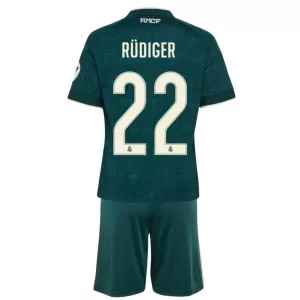 Camiseta Real Madrid Antonio Rüdiger 22 Niños 2ª Equipación 26/27