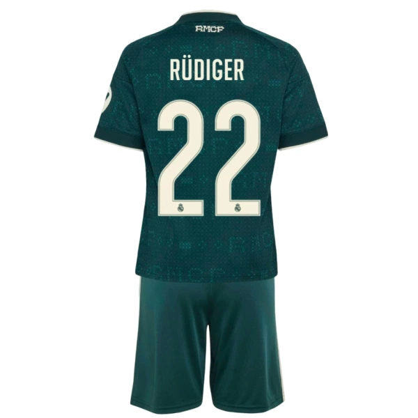 Camiseta Real Madrid Antonio Rüdiger 22 Niños 2ª Equipación 26/27 Camiseta Real Madrid Antonio Rüdiger 22 Niños 2ª Equipación 26/27