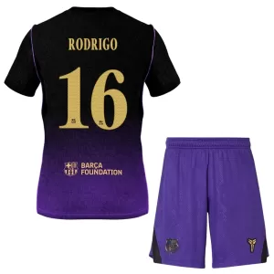 Camiseta FC Barcelona Rodrigo Hernández 16 Niños 2ª Equipación 26/27