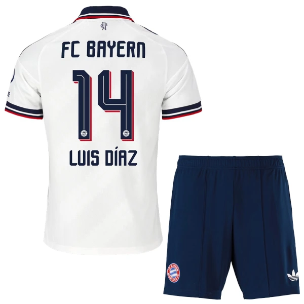 Camiseta FC Bayern Múnich Luis Díaz 14 Niños 2ª Equipación 26/27 Camiseta FC Bayern Múnich Luis Díaz 14 Niños 2ª Equipación 26/27